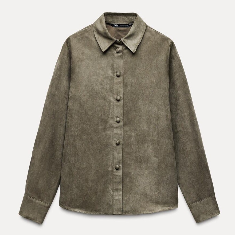 ZARA faux suede shirt 3046/335/505 0804/230